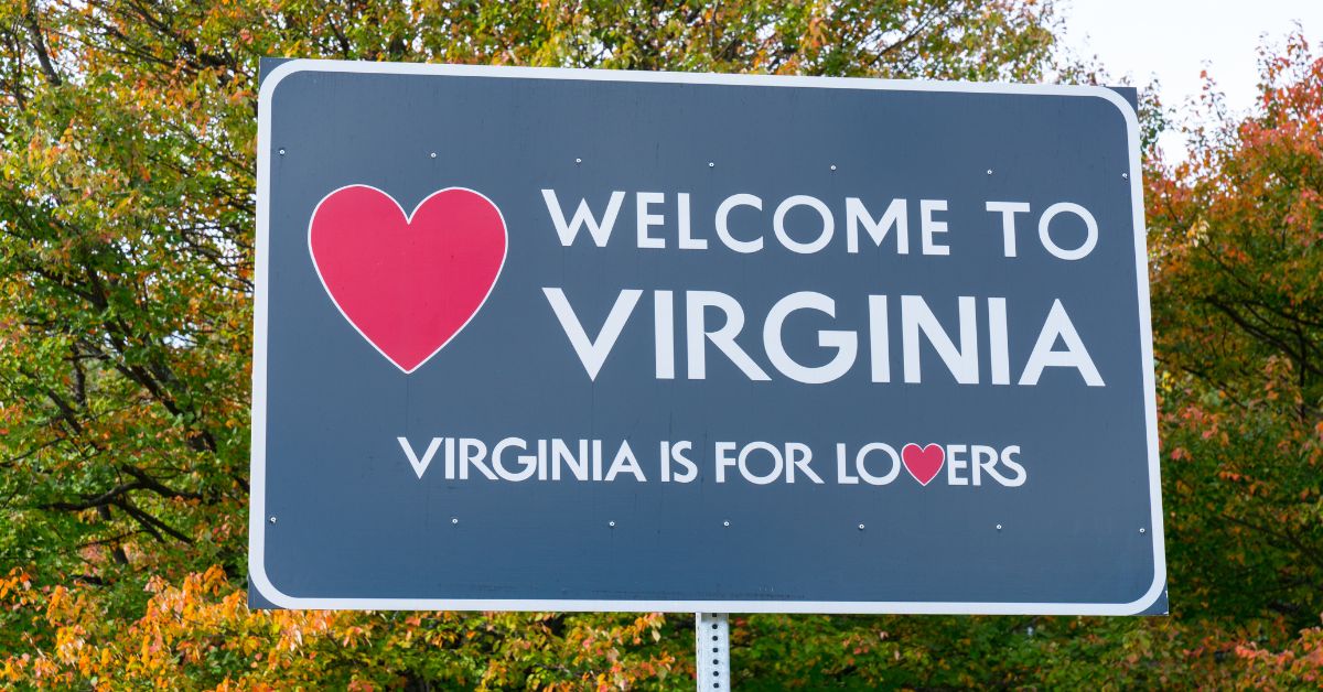 Virginia Welcome Sign